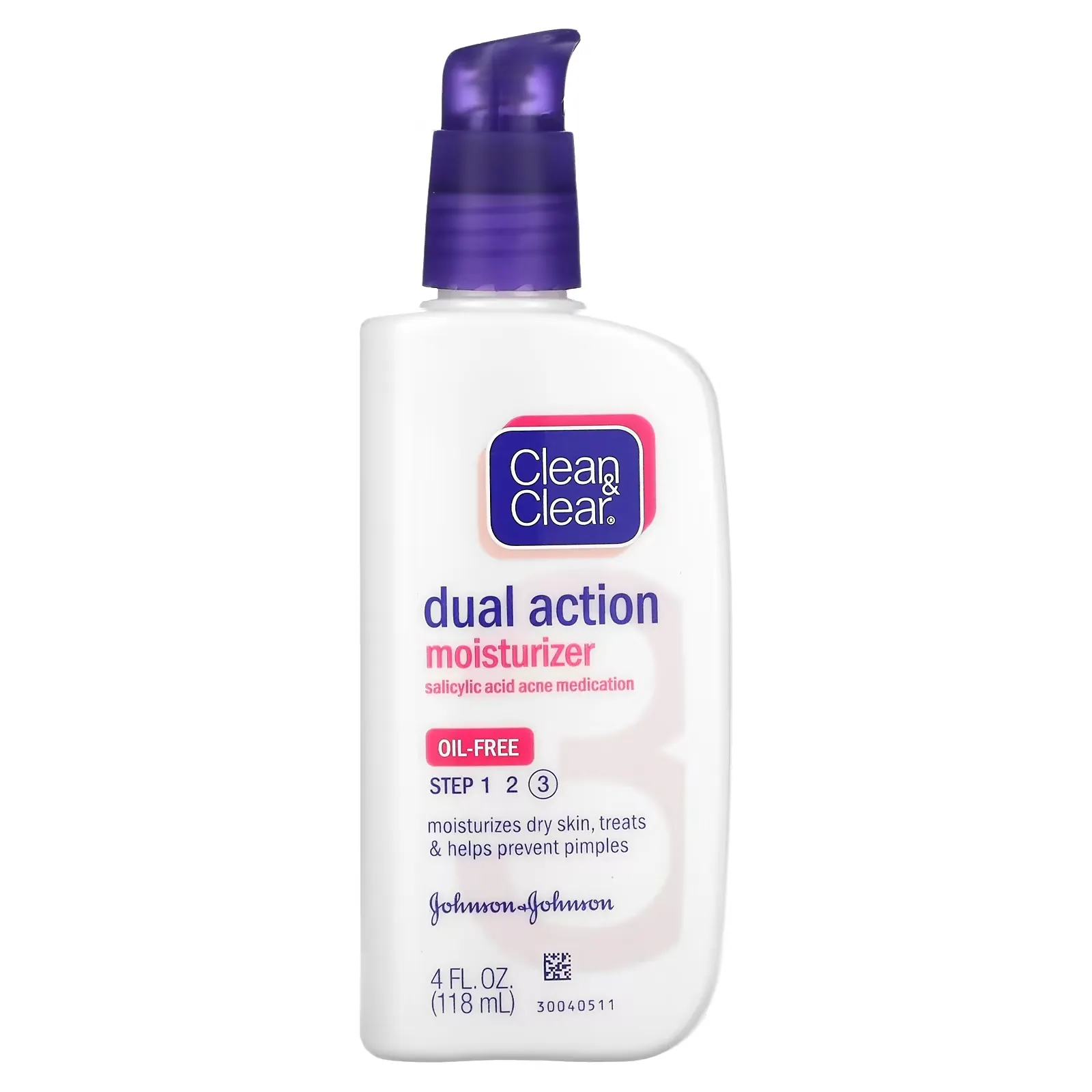 Dual Action Moisturizer, Salicylic Acid Acne Medication, 4 fl oz (118 ml)