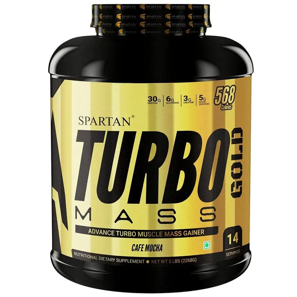 Spartan Nutrition Turbo Mass Gold,  5 lb  Cafe Mocha