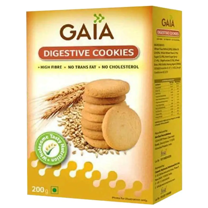 GAIA Digestive Cookies,  0.2 kg  Unflavoured