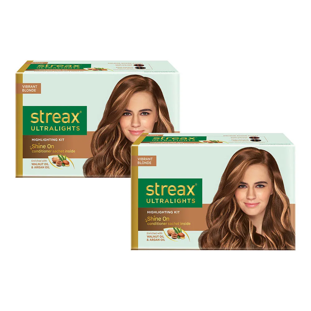 Streax Ultralights Highlighting Kit - Vibrant Blonde Pack Of 2