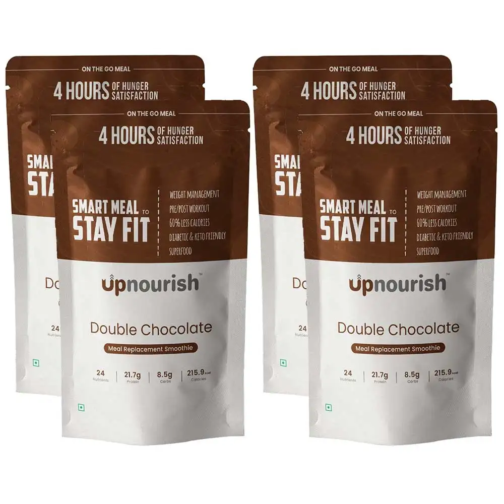 Upnourish Smoothie,  50 g  Double Chocolate (Pack of 4)