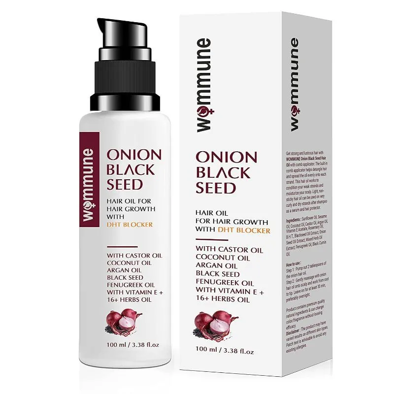 Wommune Pure Onion Blackseed Hair Oil For Hair Growth