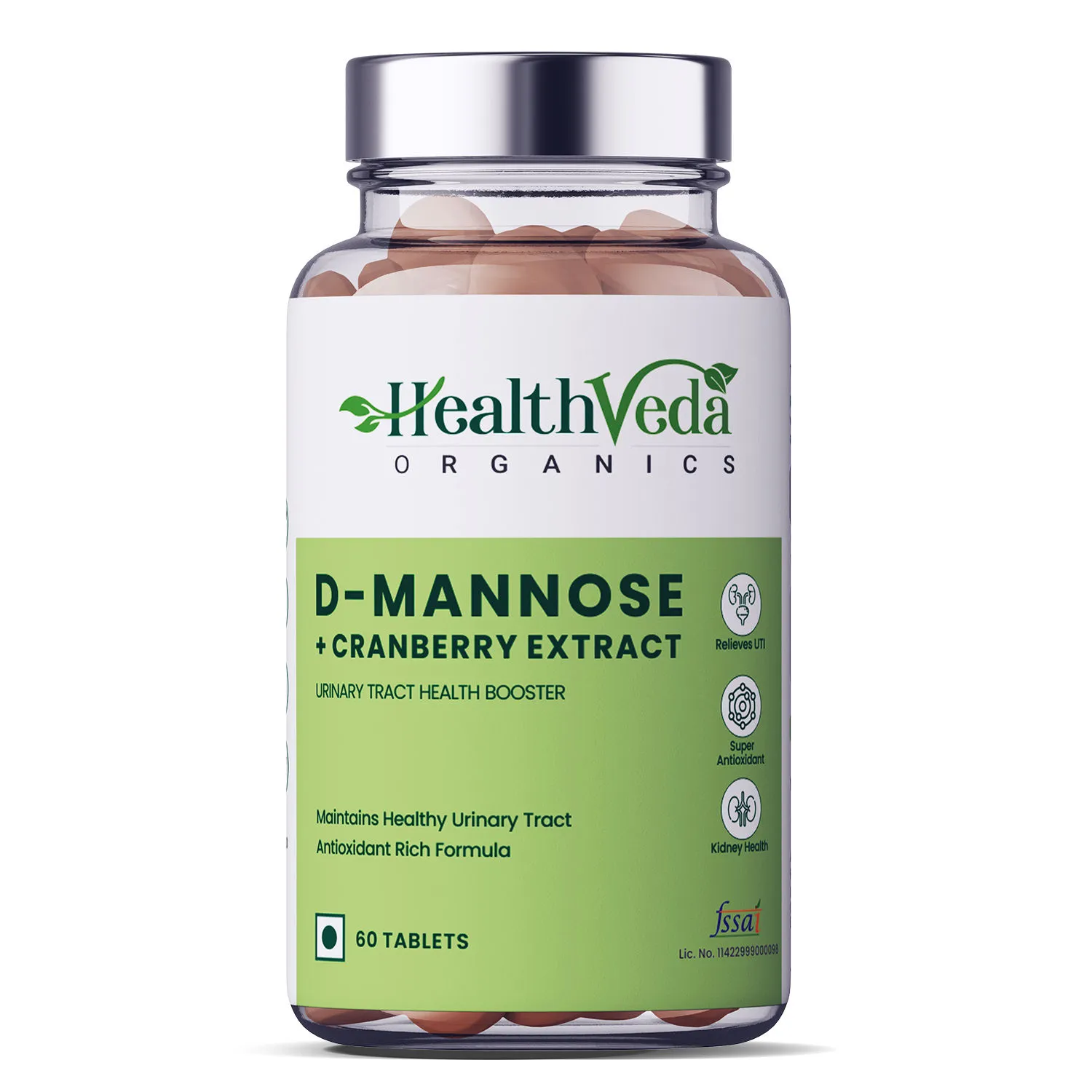 Health Veda Organics D-Mannose + Cranberry Extract Supplement