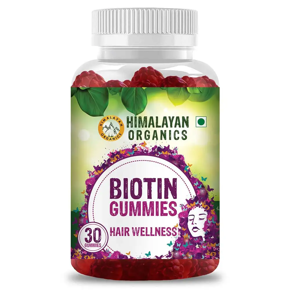 Himalayan Organics Biotin Gummies,  30 gummies  Fruit mix