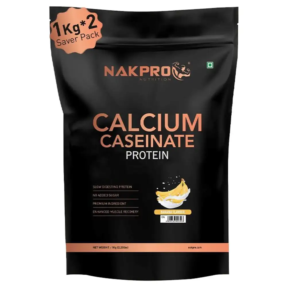 Nakpro Calcium Caseinate Protein,  2.2 lb  Banana (Pack of 2)