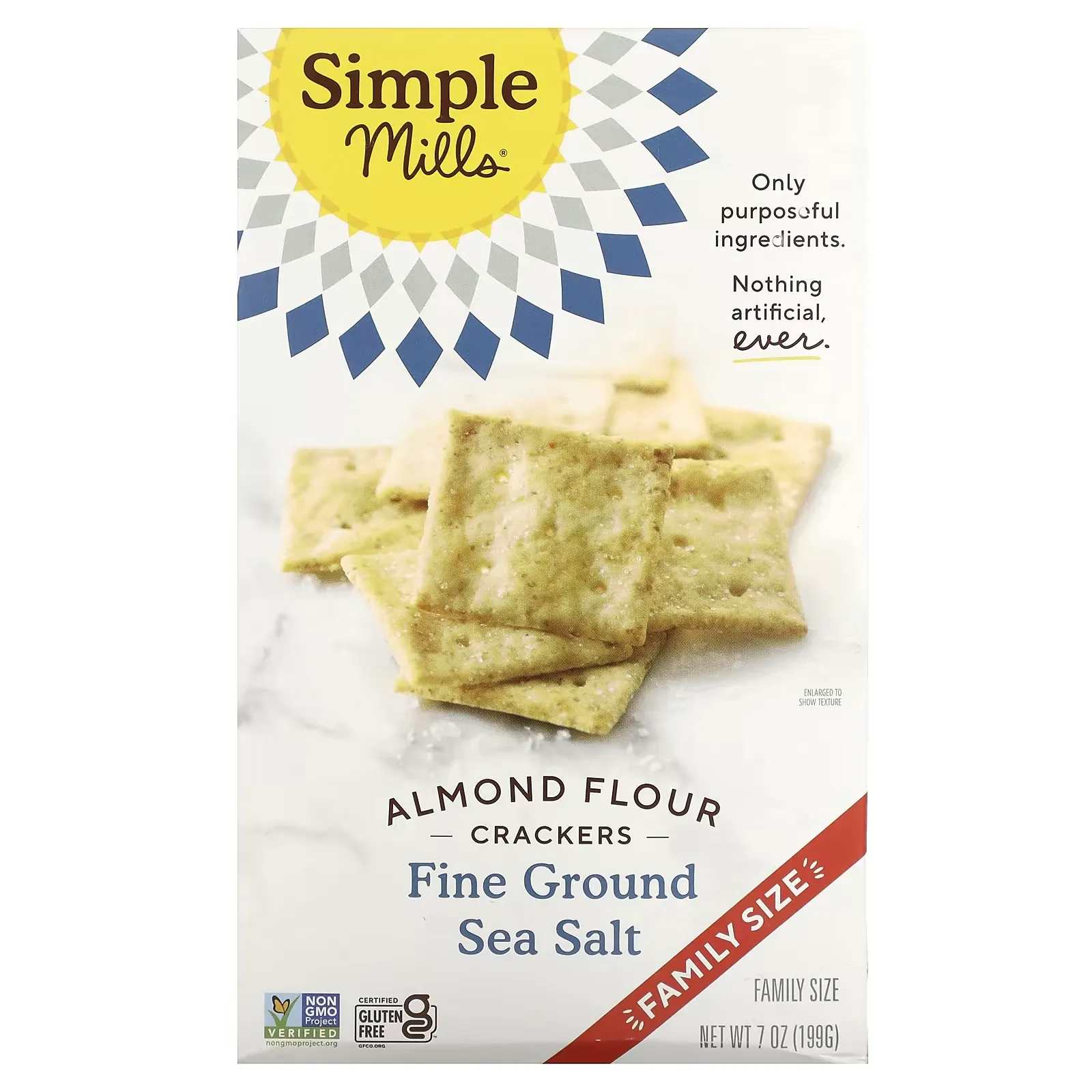 Almond Flour Crackers, Fine Ground Sea Salt, 7 oz (199 g)