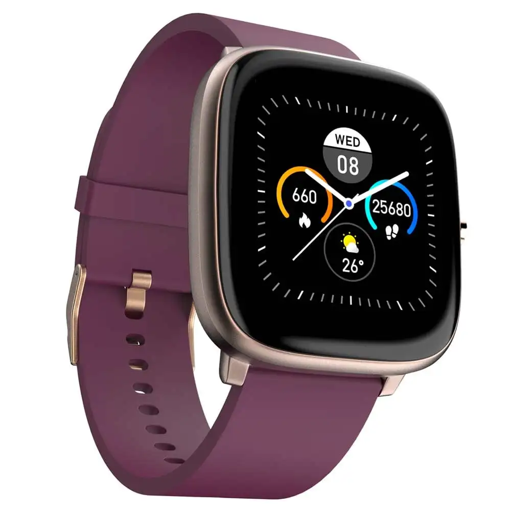 Noise ColorFit Qube Oxy Smartwatch,  Deep Wine