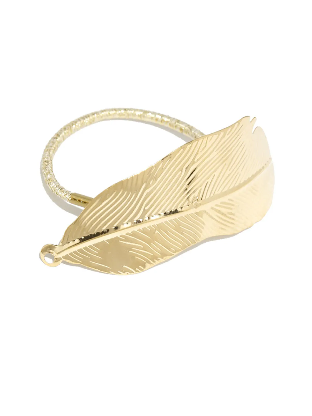 Toniq Feather Gold Shine Rubber Band