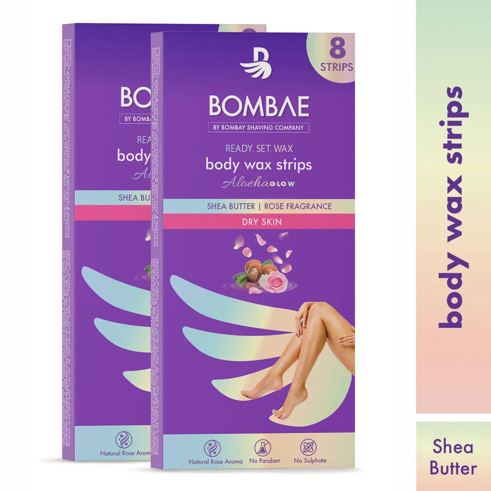 Bombae Women Full Body Wax Strips for Dry Skin (Pack of 2)