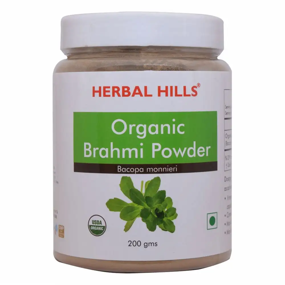 Herbal Hills Organic Brahmi Powder,  200 g