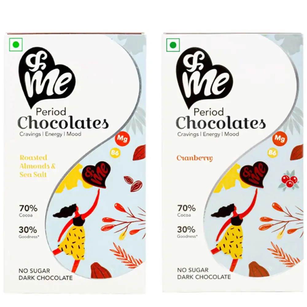 &Me Period Chocolates,  6 Piece(s)/Pack  Roasted Almonds & Cranberry