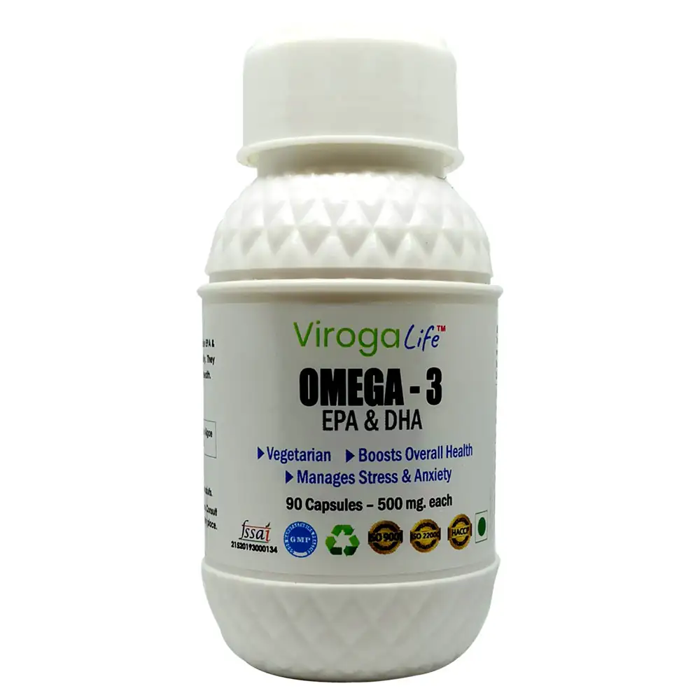 VirogaLife Omega - 3 EPA & DHA 500 mg,  90 capsules