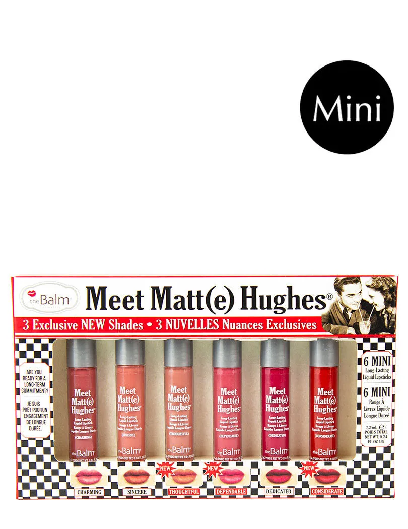 theBalm Meet Matt(e) Hughes 6 Mini Long-lasting Liquid Lipsticks (vol. 14)