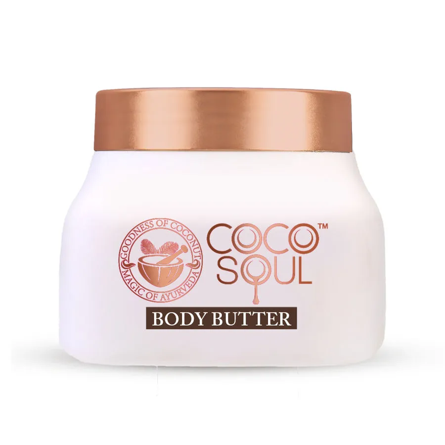 Coco Soul Body Butter with Coconut, Shea Butter & Ayurveda for Intense Moisturization