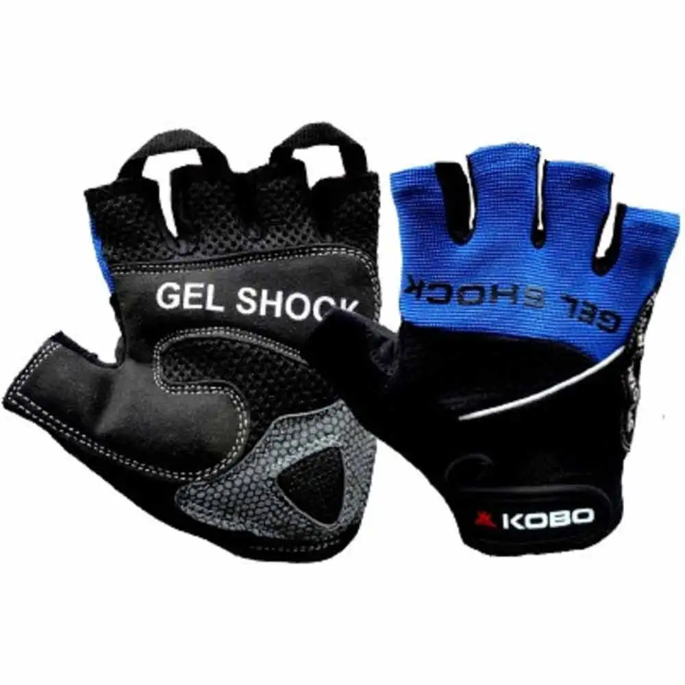 KOBO Gym Gloves (WTG-04),  Blue & Black  Medium