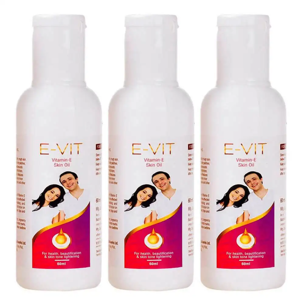 Healthvit E-Vit Vitamin E,  60 ml  Skin Oil (Pack of 3)