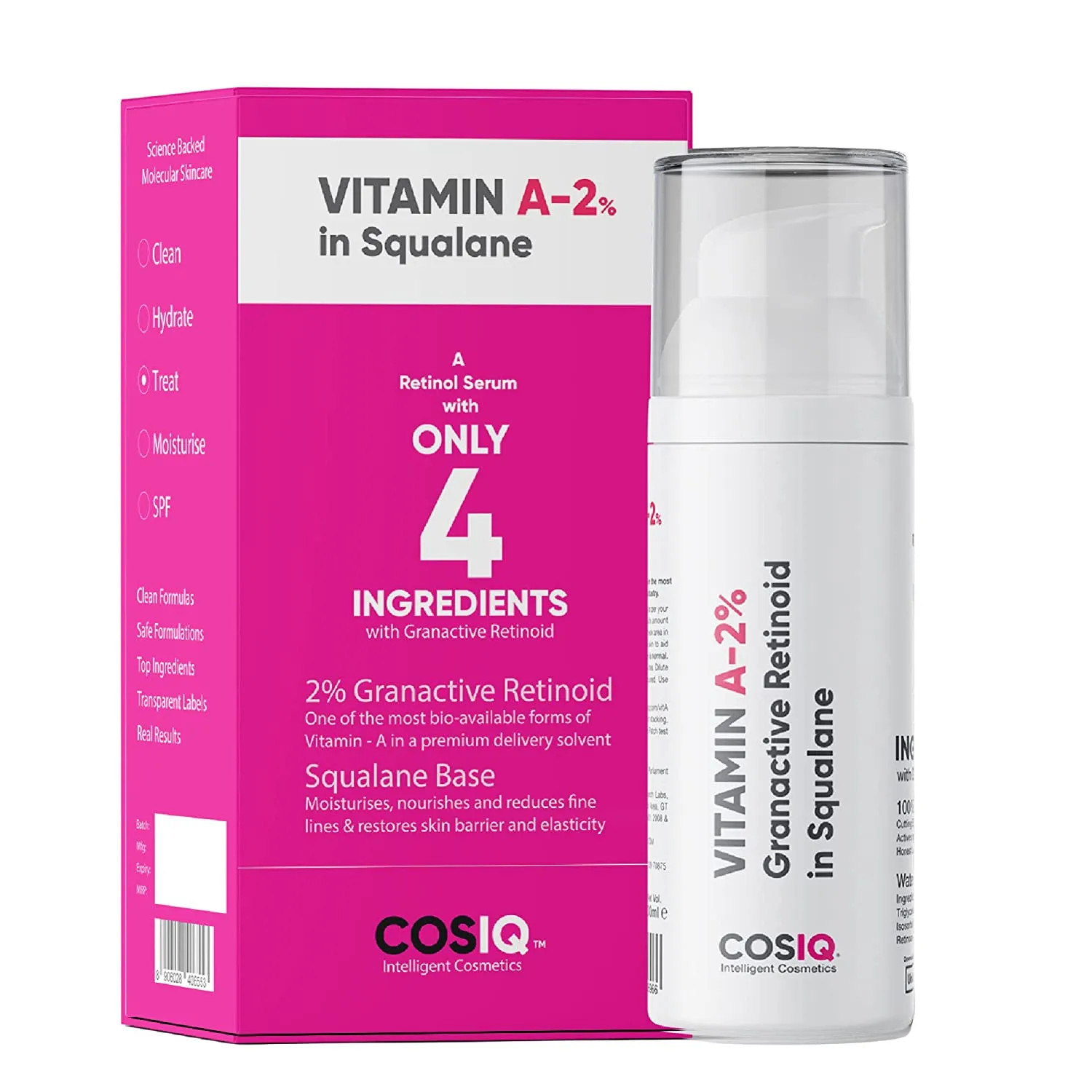 Cos-IQ Vitamin A-2% Granactive Retinoid In Squalane Anti Ageing & Anti Acne Face Serum