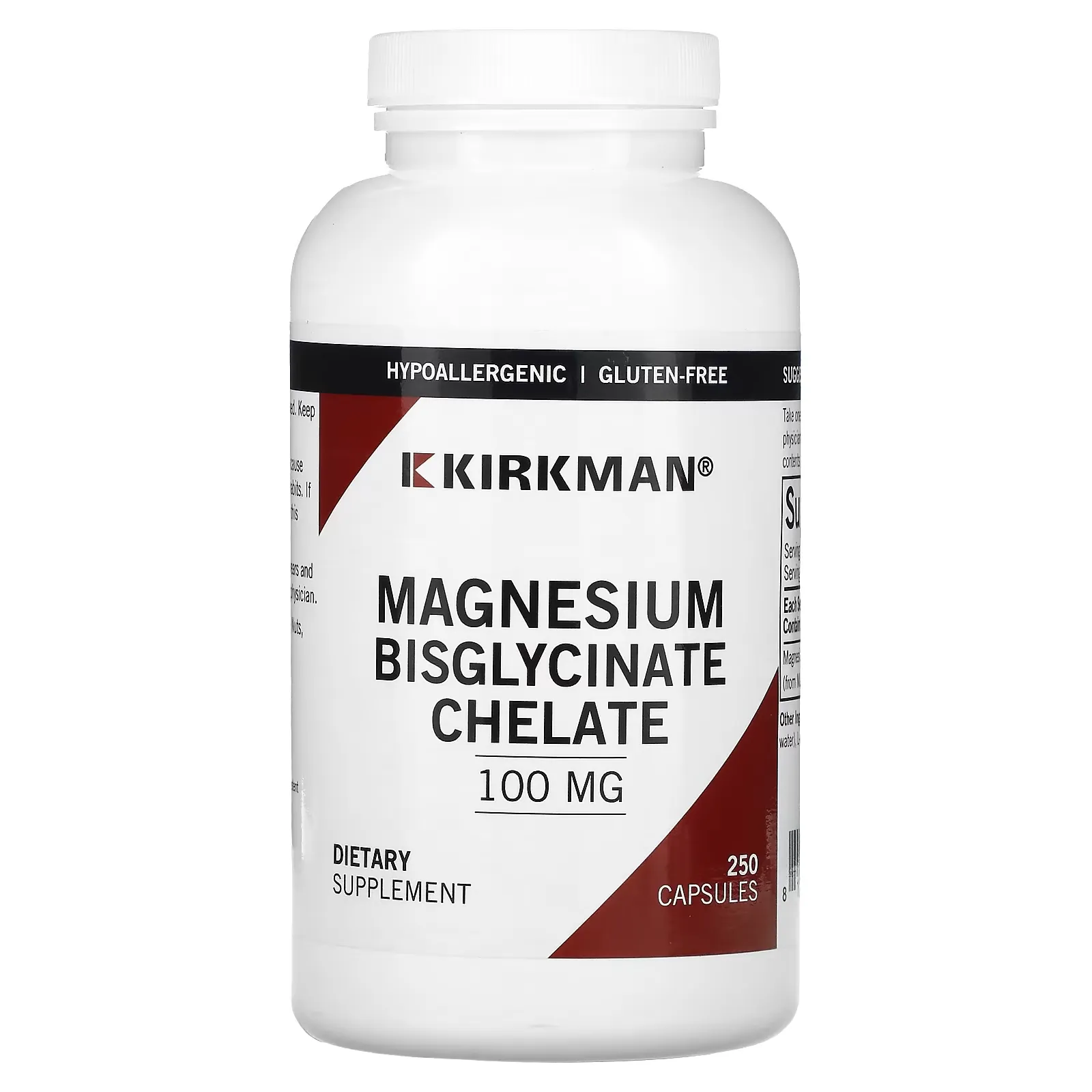 Magnesium Bisglycinate Chelate, 100 mg, 250 Capsules