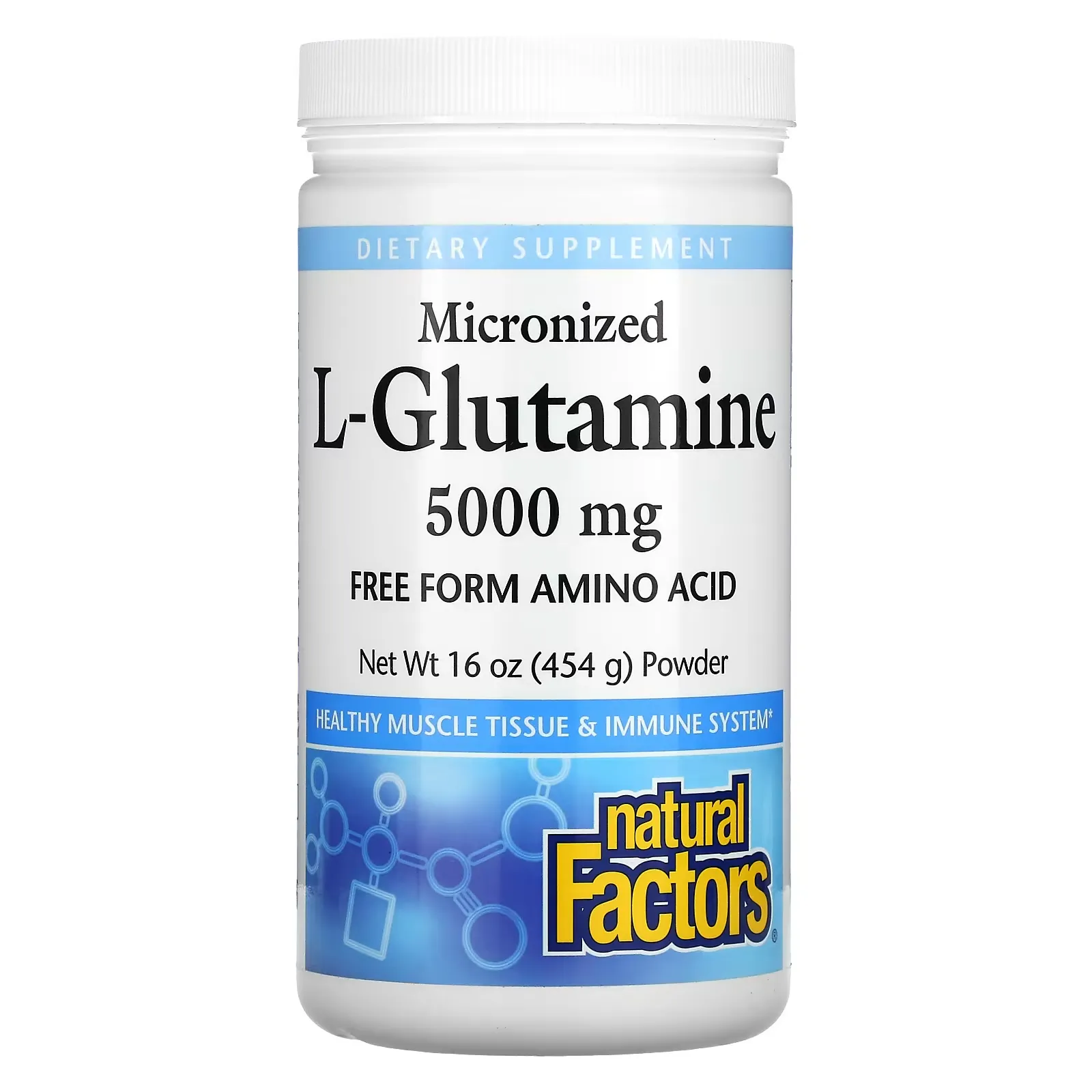 Micronized L-Glutamine Powder, 5,000 mg, 16 oz (454 g)