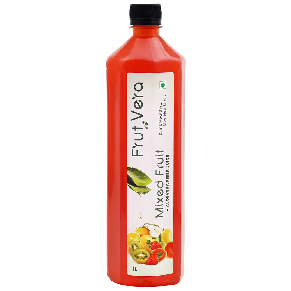 FrutVera Mixed Fruit + Aloevera Fiber Juice,  Unflavoured  1 L