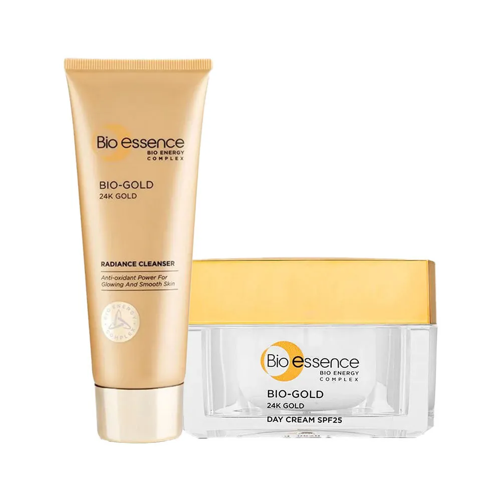 Bio-essence Gold Day Cream SPF25/PA+++ and Gold Radiance Cleanser combo