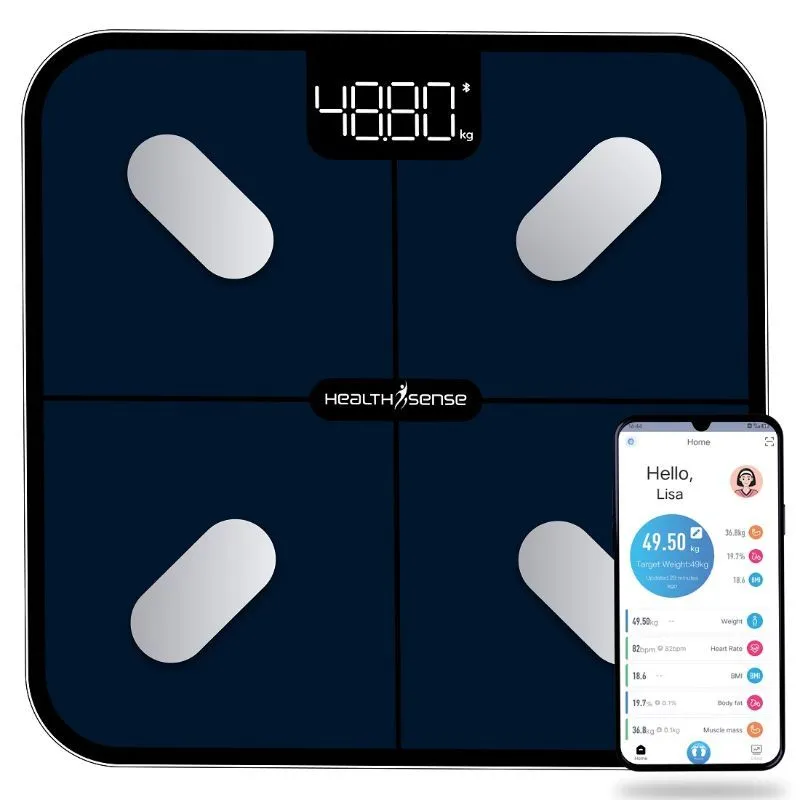 HealthSense HealthU+ Smart Bluetooth Weighing Scale With Heart-Rate