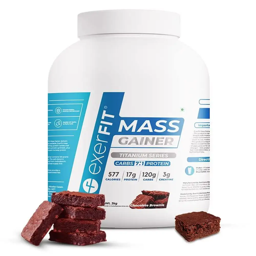 exerFIT Mass Gainer,  6.6 lb  Chocolate Brownie