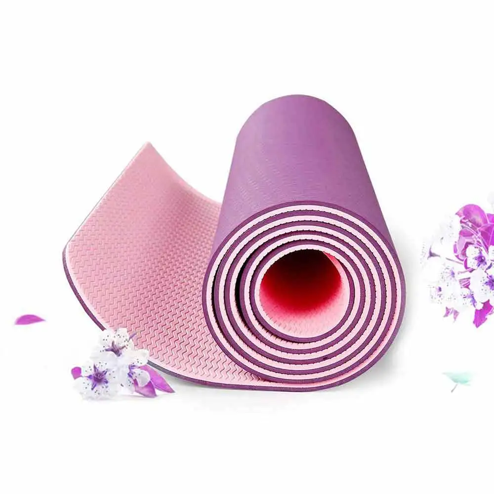 Strauss Premium TPE Eco Friendly Dual Layer Exercise Yoga Mat,  Pink  6 mm