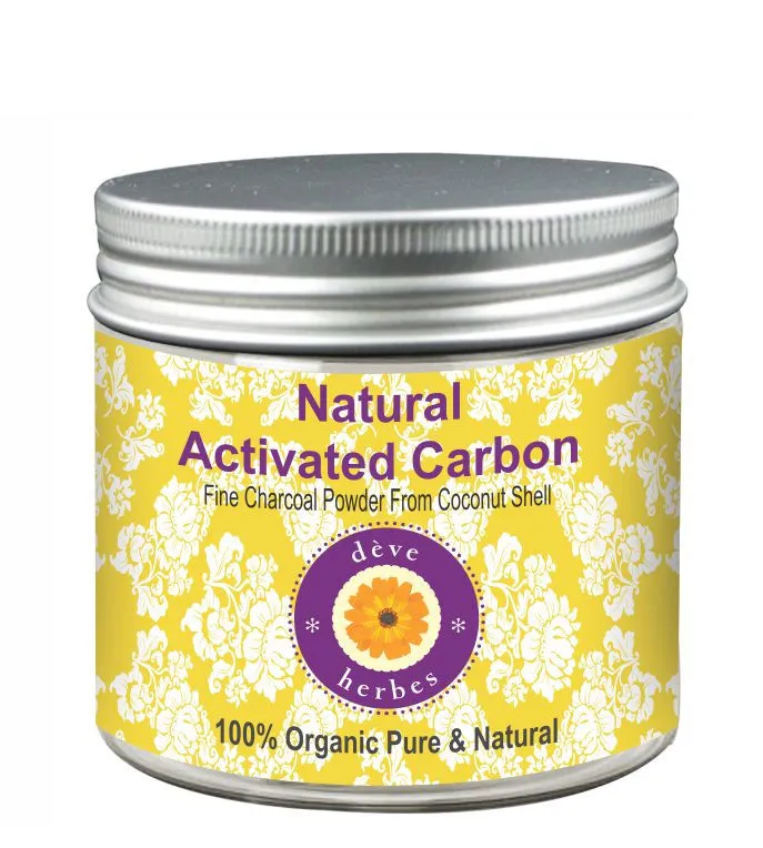 Deve Herbes Natural Activated Carbon Fine Charcoal Powder From Coconut Shell